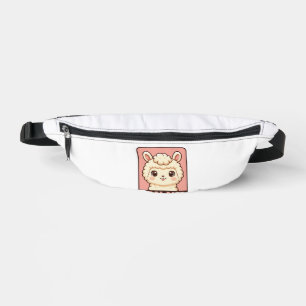 Cute llama illustration design bum bags