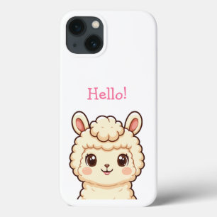 Cute llama illustration design iPhone 13 case