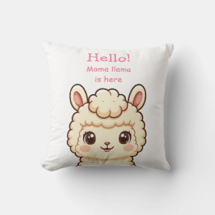 Cute llama illustration design cushion