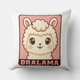 Cute llama illustration design cushion