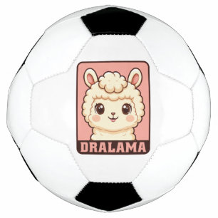 Cute llama illustration design football