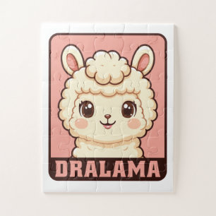 Cute llama illustration design jigsaw puzzle
