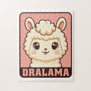 Cute llama illustration design jigsaw puzzle