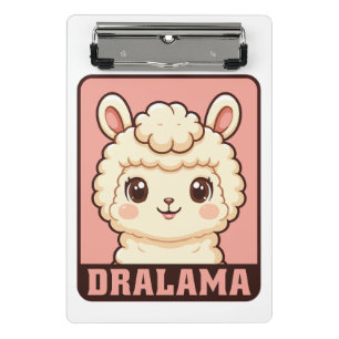 Cute llama illustration design mini clipboard