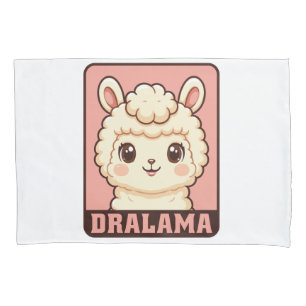 Cute llama illustration design pillowcase