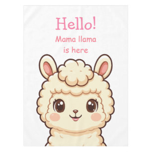 Cute llama illustration design tablecloth