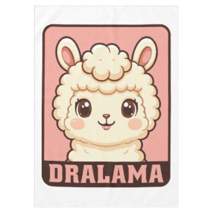 Cute llama illustration design tablecloth