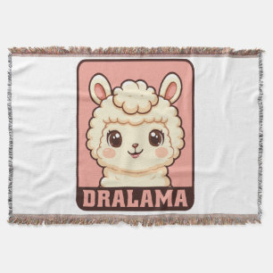 Cute llama illustration design throw blanket