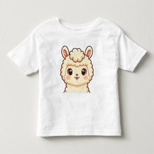 Cute llama illustration t-shirt design