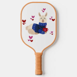 Cute Llama Love Pickleball Paddle