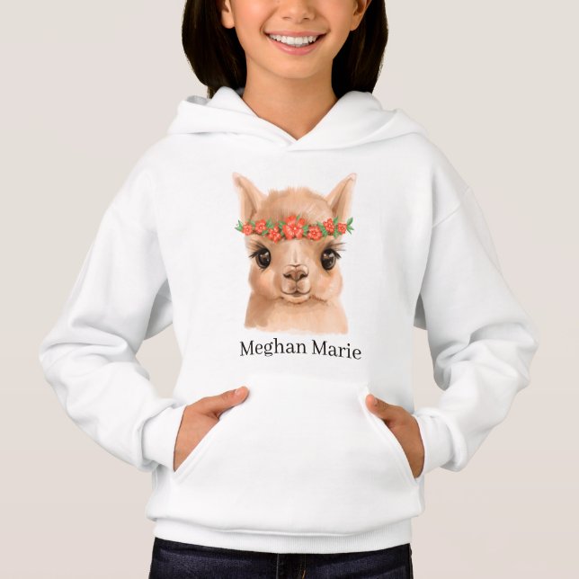 cute llama lover add name (Front)