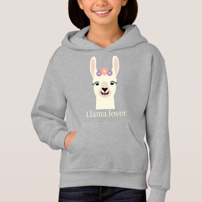 cute llama lover add name (Front)