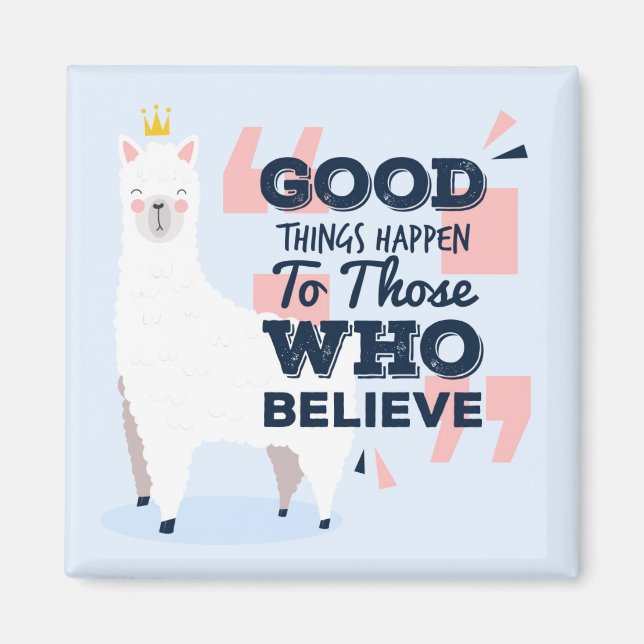 Cute Llama Magnet (Front)