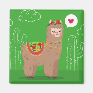 Cute Llama Magnet