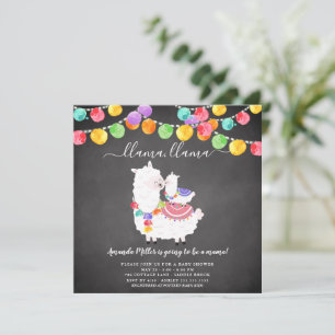 Cute Llama Mama Baby Shower Invitation