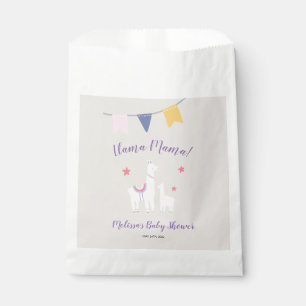 Cute Llama Mama Tan Purple Baby Shower Favour Bags