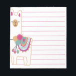 Cute llama notepad<br><div class="desc">The background colour can be changed</div>