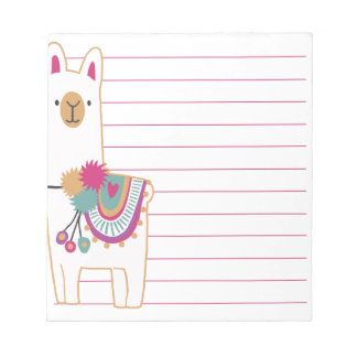 Cute llama notepad