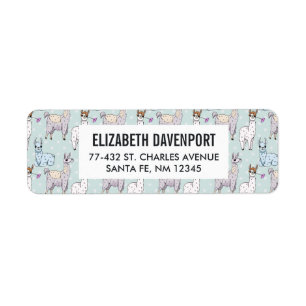 Cute Llama Pattern on Polka Dots