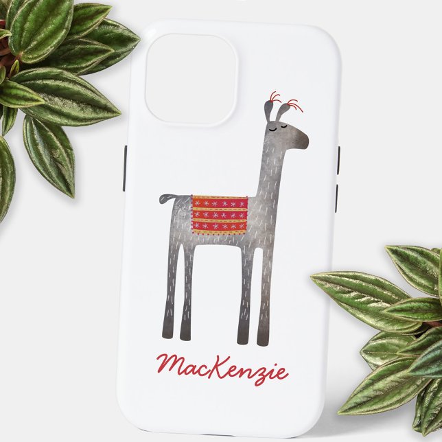 Cute Llama Personalised Case-Mate iPhone Case (Fun Llama personalized iPhone case)