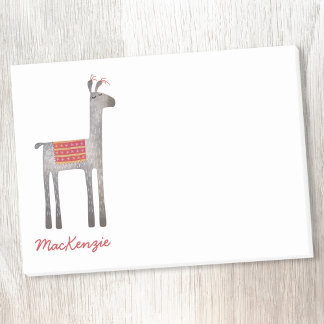 Cute Llama Personalised Post-it Notes