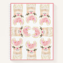 Cute Llama Pink Watercolor 