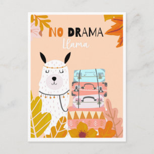 Cute llama postcard