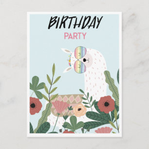 Cute llama postcard