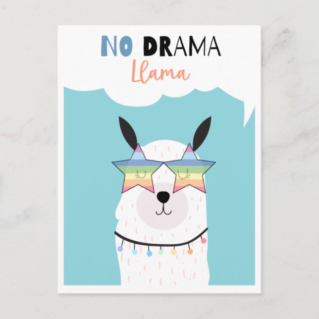 Cute llama postcard (Front)