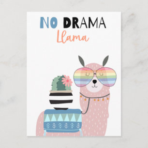 Cute llama postcard