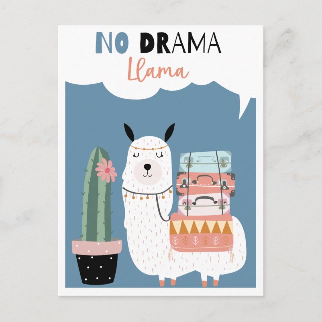 Cute llama postcard (Front)