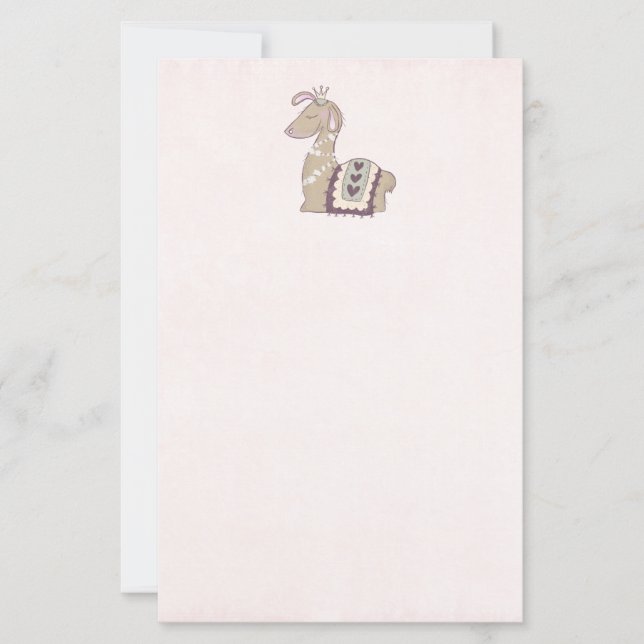 Cute Llama Princess Wearing a Crown (Front)