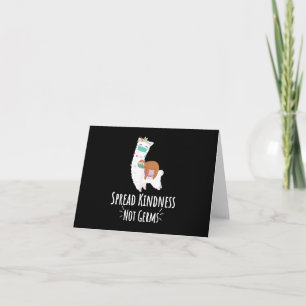 Cute Llama & Sloth With Face Mask Spread Kindness Card