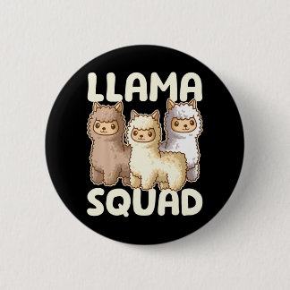 Cute Llama Squad 6 Cm Round Badge