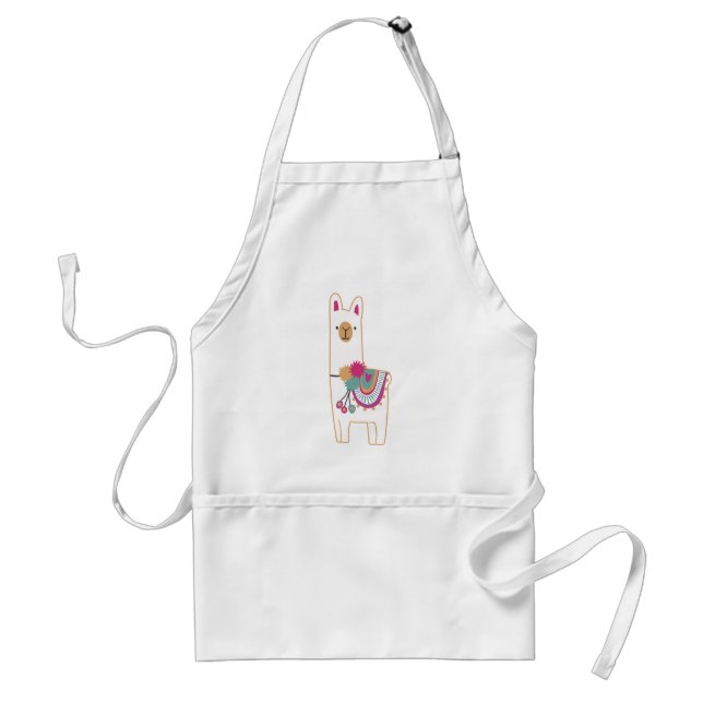 Cute llama standard apron (Front)