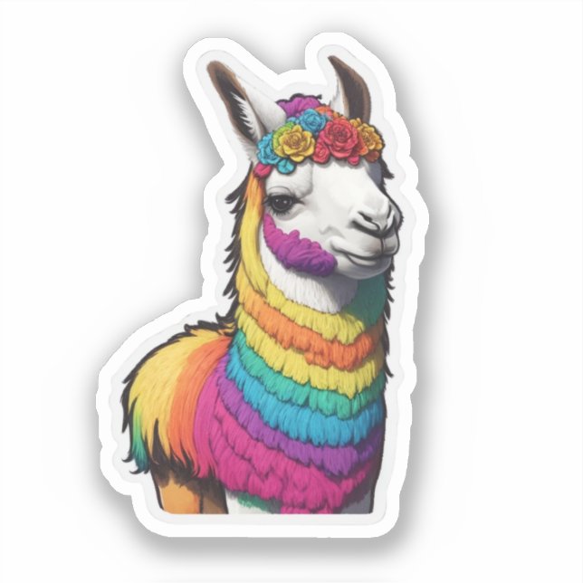 Cute Llama Sticker (Front)