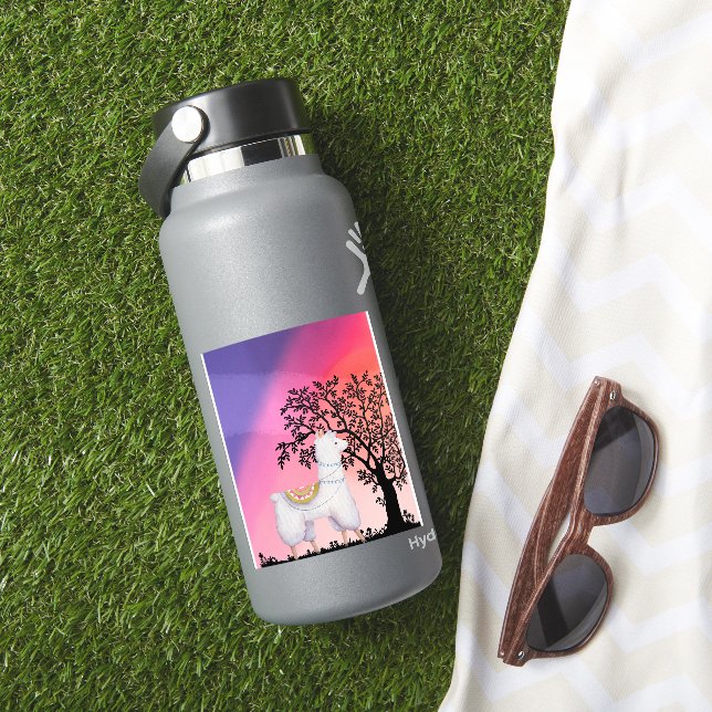 Cute Llama Sunset Stickers (HydroFlask Insitu)