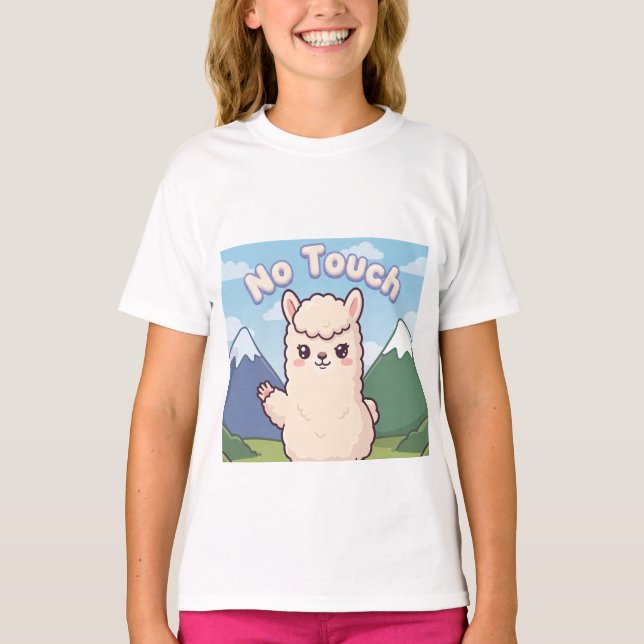 Cute Llama  T-Shirt (Front)