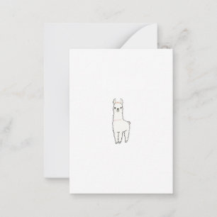 Cute llama themed card