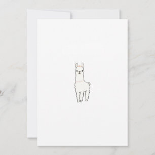 Cute llama themed invitation