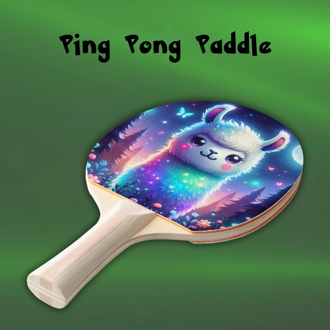 Cute Llama v Tiger Holographic | Ping Pong Paddle (Creator Uploaded)
