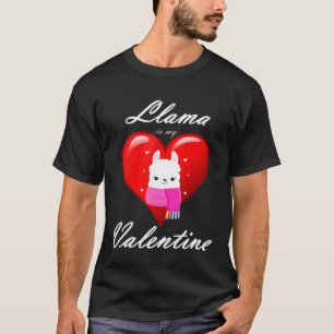 cute Llama Valentines Day Animal Lover T-Shirt