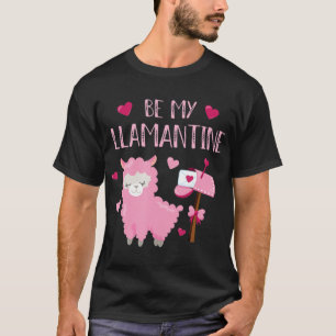 Cute Llama Valentines Day Be My Llamantine Couples T-Shirt