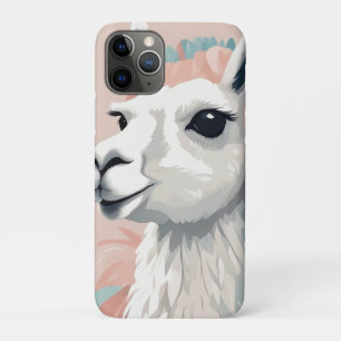 Cute Llama with Colorful Fur on its Head iPhone 11 Pro Case