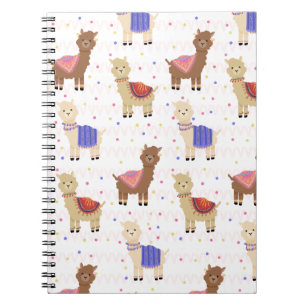 Cute Llamas Alpacas Peruvian Animal Colorful Notebook