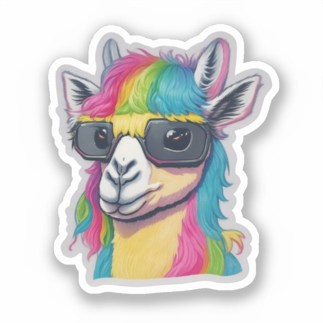 Cute Llamas Sticker (Front)