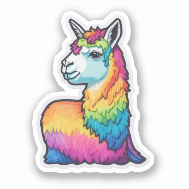 Cute Llamas Sticker (Front)