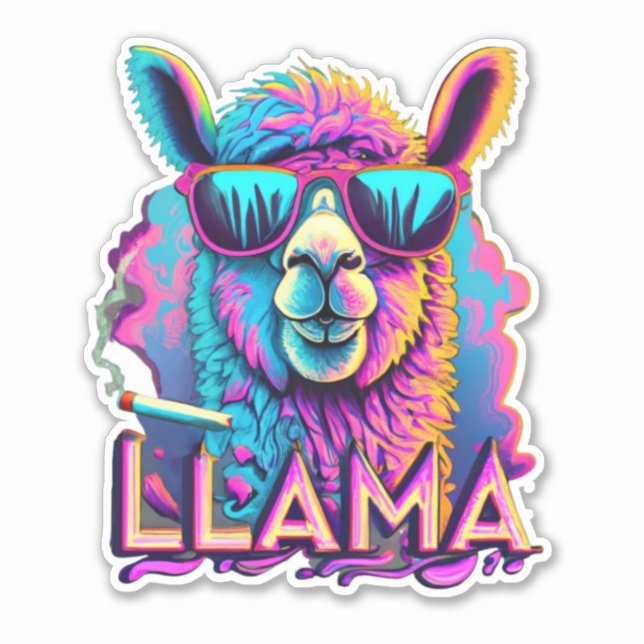 Cute Llamas Sticker (Front)