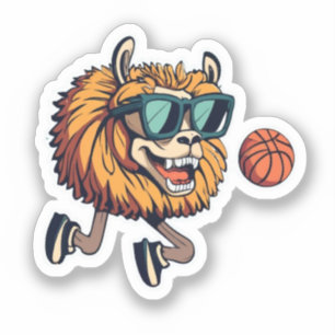 Cute Llamas Stickers, basketball
