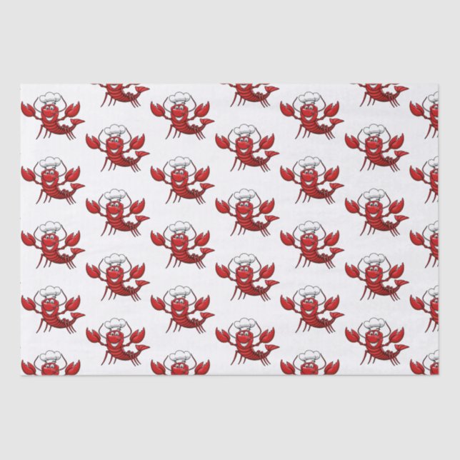 Cute Lobster boil party Tissue Paper (Front)